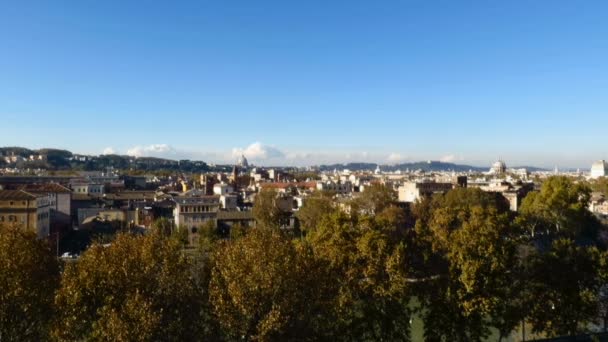 Vista general de una soleada mañana de invierno, Roma, Italia — Vídeos de Stock