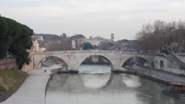 Roma'da Tiber Adası — Stok video