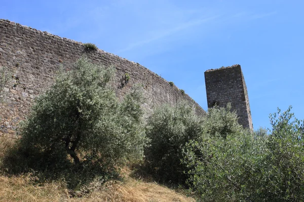 Medeltida murar i monteriggioni — Stockfoto