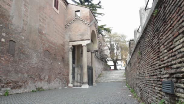 San clemente in rome beroemde multi-level kerk — Stockvideo