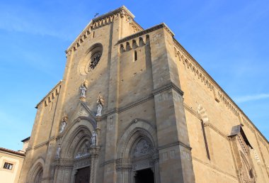 Sansepolcro (arezzo, Toskana, İtalya) - Antik katedral önünde