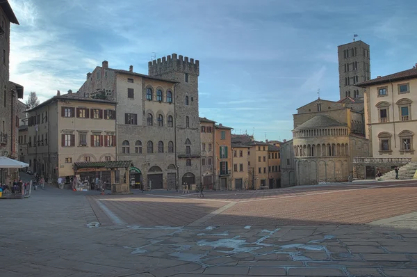 Arezzo Piazza Grande — Stok fotoğraf