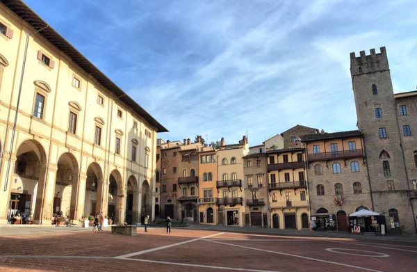 Arezzo Piazza Grande — Stock Photo, Image