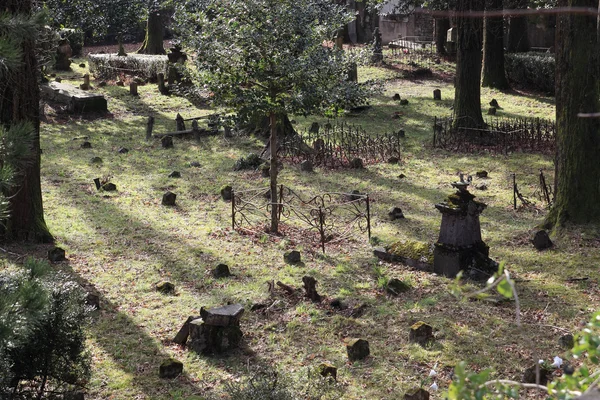 Tombs in abandoned cemetery, Viggiu, Italy — Stock Photo, Image