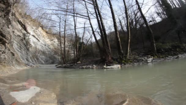 Bidente river in Poggio alla Lastra — Stock Video