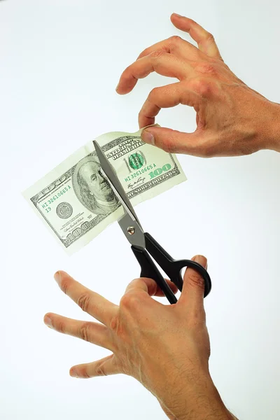 Cutting dollar — Stock Photo, Image