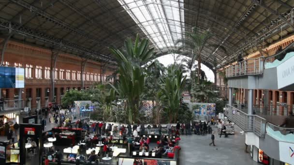 Atocha treinstation — Stockvideo