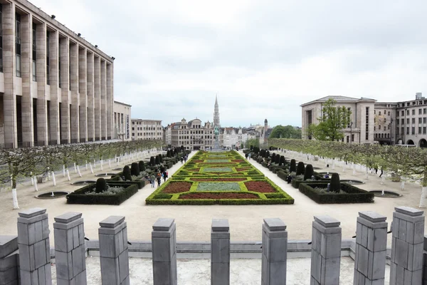 Garden of the Mont des Arts in Brussels — Stock Photo, Image