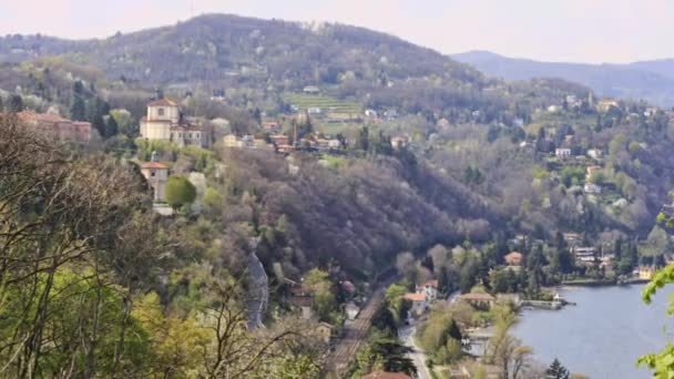 Maggiore lake overzicht — Stockvideo