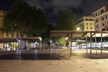 Piazza san cosimato, Roma, İtalya