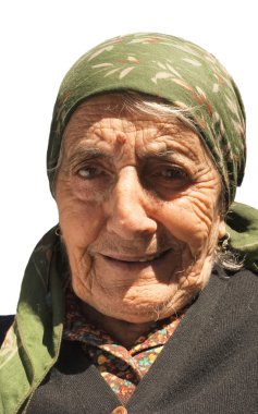 gülümseyen yaşlı kadın