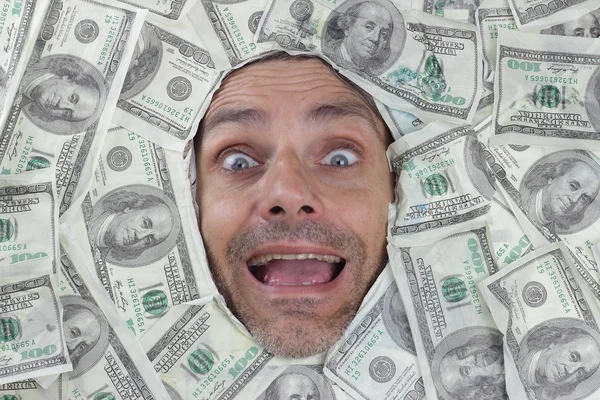 Happy dollar man — Stock Photo, Image