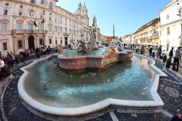 Fontana del Moro in Piazza Navona, Roma — Foto Stock