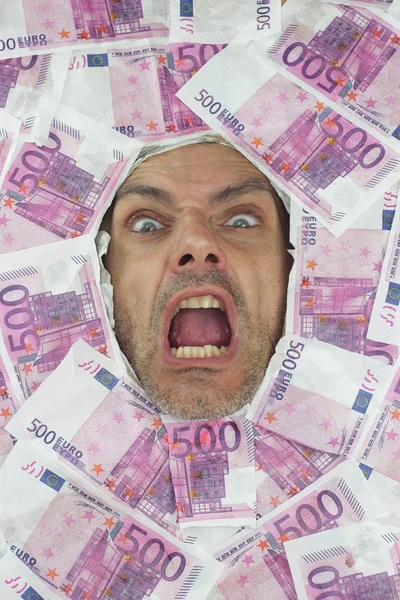 Mister Euro is angry — Stock Photo, Image