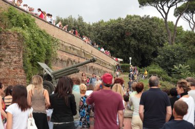 Roma'da Janiculum hill topu