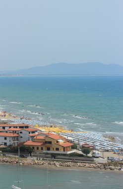 Castiglion della pescaia kıyı kenti, Toskana, İtalya