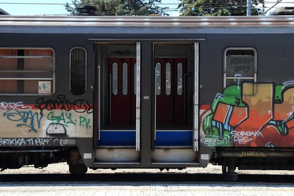 Zug-Graffiti — Stockfoto