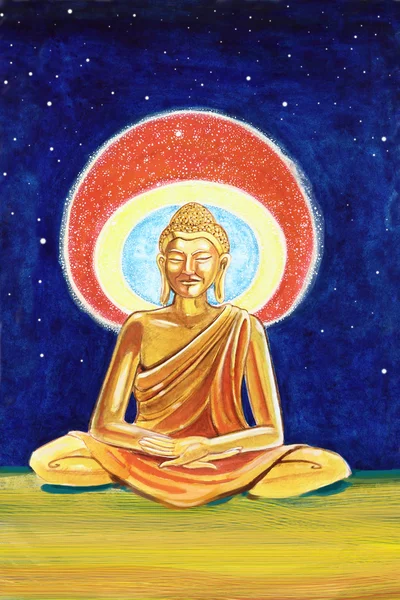Złoty Budda ilustracja — Zdjęcie stockowe