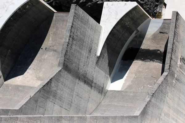 Abstract Architectural Patterns Suíça Ticino Val Verzasca Barragem Verzasca — Fotografia de Stock