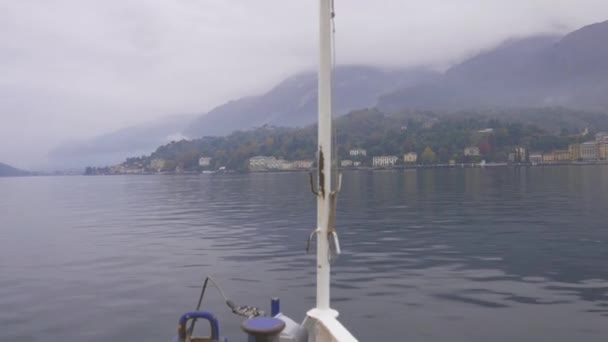 Navegação Barco Balsa Lago Como Itália — Vídeo de Stock