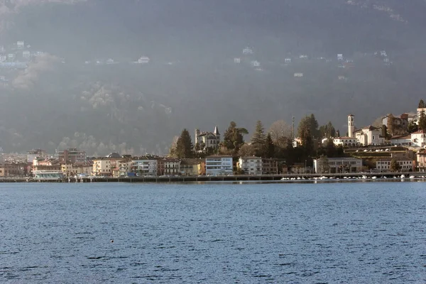 Ponte Tresa Grenzstadt Zwischen Italien Und Der Schweiz — Stockfoto