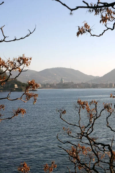 Stadtbild Von Como Winter Lombardei Italien — Stockfoto