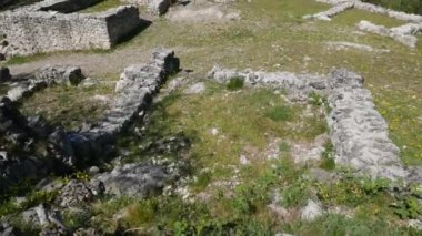 ancient ruins in the Tremona-Castello archaeological Park, Switzerland