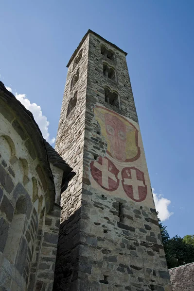 Igreja Românica San Carlo Negrentino Ticino Suíça — Fotografia de Stock