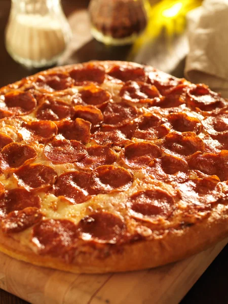 Pepperoni pizza restoran — Stok fotoğraf