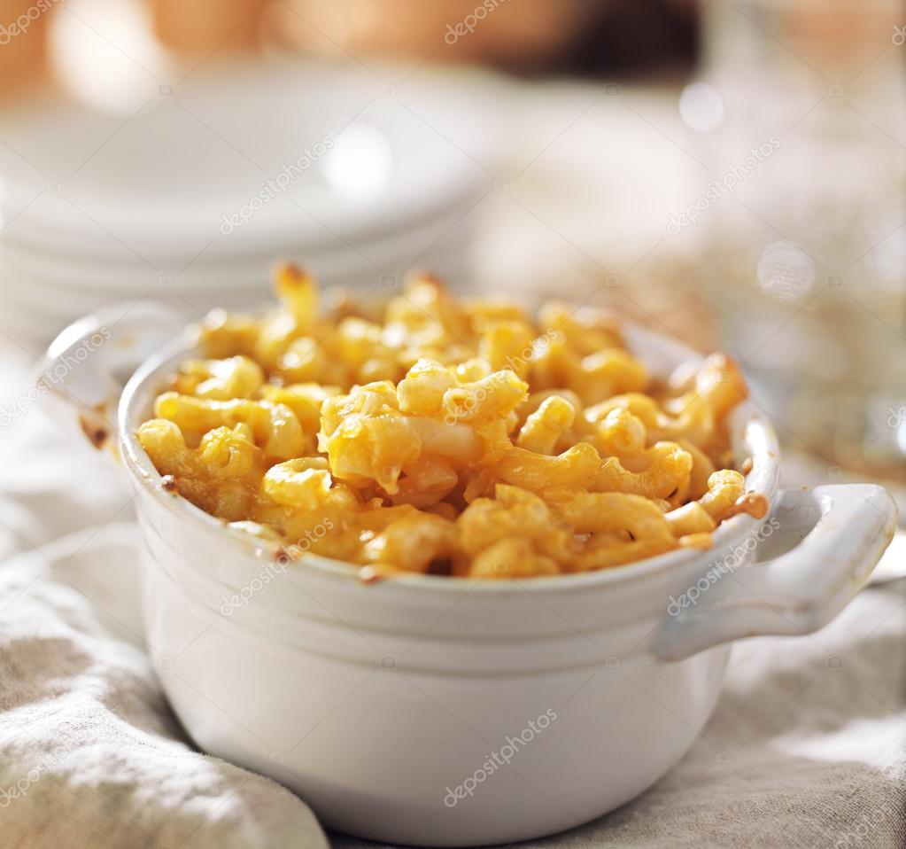 Bowl of baked macaroni and cheese — Stock Photo © resnick_joshua1 30455557