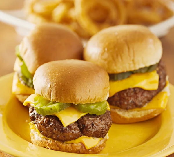 Mini hamburgers — Stockfoto