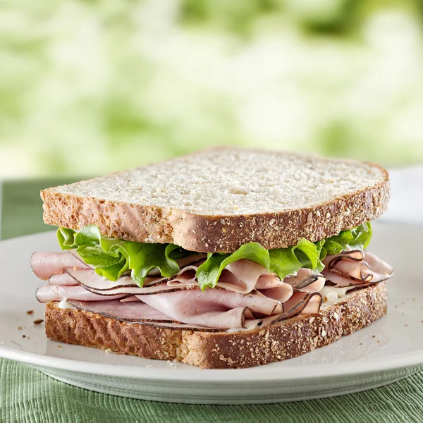 Schinkensandwich — Stockfoto