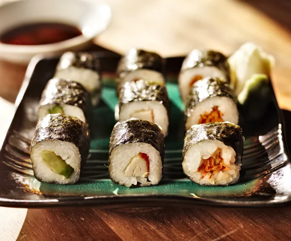 Vegetarian sushi rolls — Stock Photo, Image