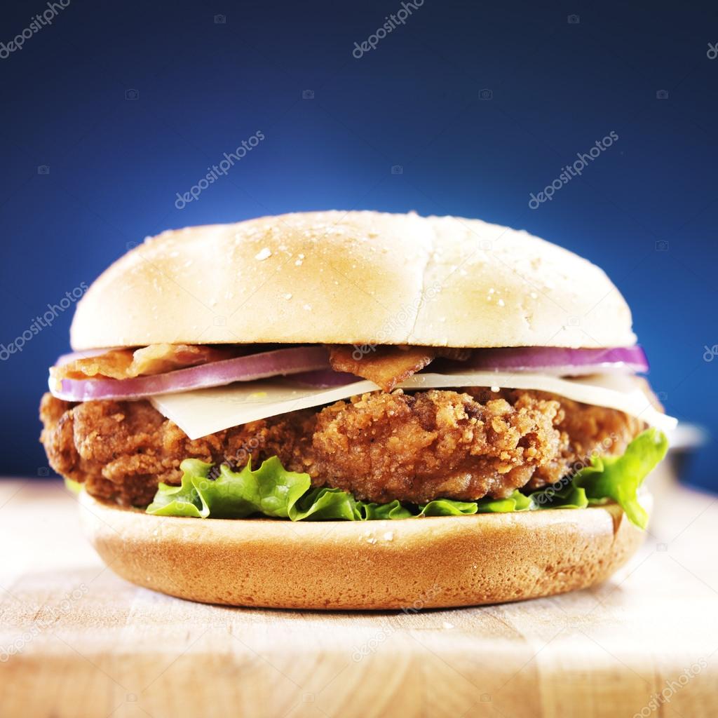 Fast food crispy chicken sandwich