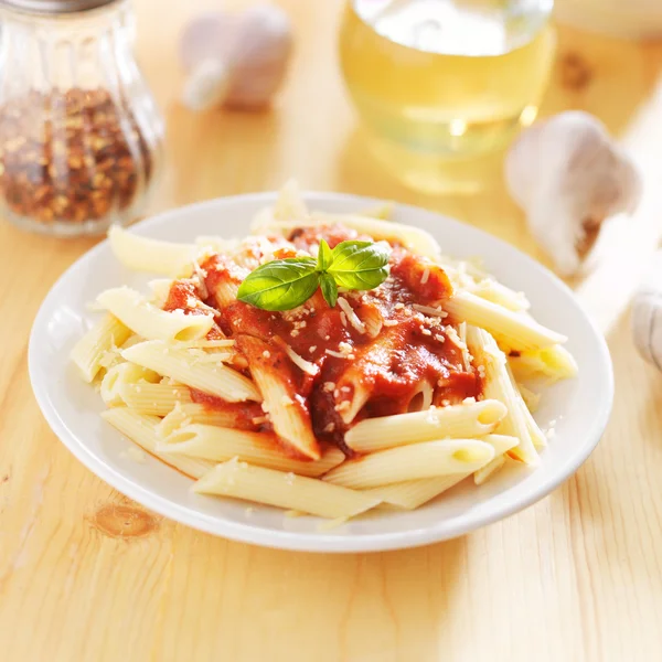 Pasta and tomato sauce — Stock Photo, Image