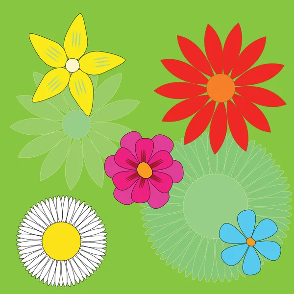 Flowers, design elements — Stock Vector