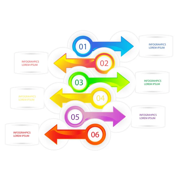 Modèle infographique de style minimaliste de conception moderne — Image vectorielle