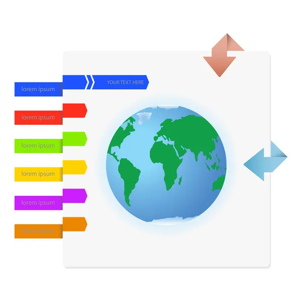 Svět a informační grafika — Stockový vektor