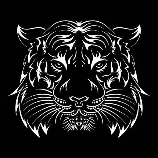 Tigre Logotipo Vetor Cabeça Leão Para Tatuagem Design Camiseta Roupa — Vetor de Stock