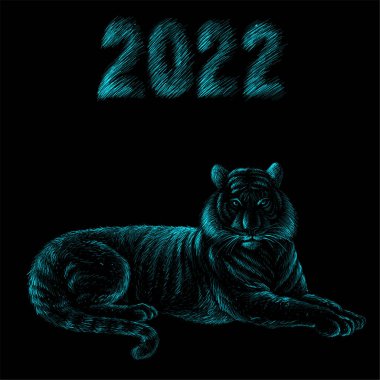 Kaplanın el çizimi ve 2022 rakamları, yeni yıl