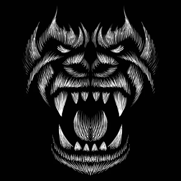 Logo Vector Maimuță Sau Gorilă Numită King Kong Pentru Tatuaje — Vector de stoc