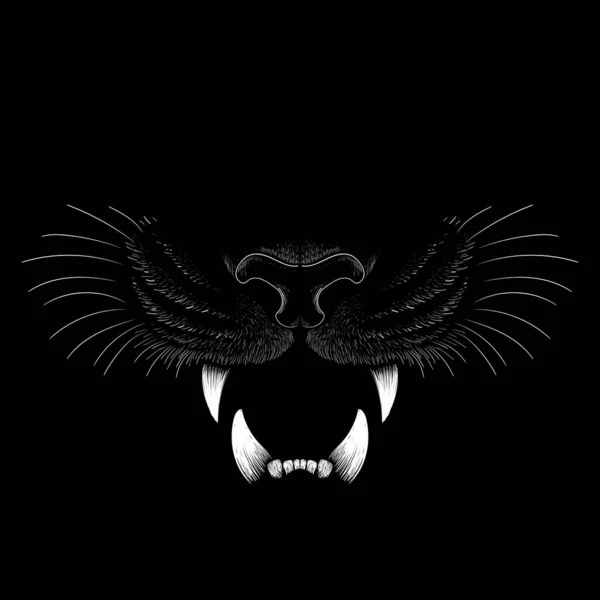 Λογότυπο Vector Τίγρης Για Τατουάζ Shirt Σχεδιασμό Outwear Κυνηγετικό Στυλ — Διανυσματικό Αρχείο