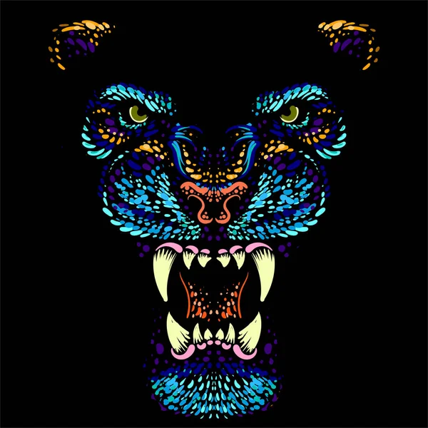 Tigre Logo Vectoriel Pour Tatouage Shirt Imprimé Vêtements Fond Tigre — Image vectorielle