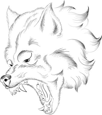 Dövme için Vektör logosu köpeği ya da kurt ya da tişört tasarımı ya da giysisi. Tatlı baskı tarzı köpek ya da kurt arkaplanı. Bu el çizimini siyah kumaş ya da tuval üzerinde yapmak iyi olurdu.