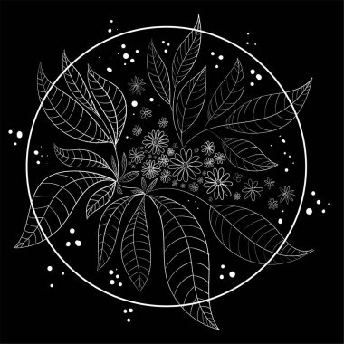 Logo olarak çiçek vektör deseni