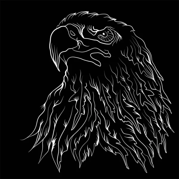 Vector Logo Eagle Tattoo Shirt Design Outwear Hunting Style Eagle — Stock Vector