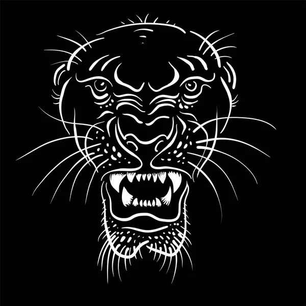 Lion Logo Vectoriel Pour Tatouage Shirt Imprimé Vêtements Style Chasse — Image vectorielle