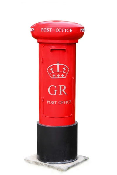 Ünlü klasik kırmızı Londra posta kutusu — Stok fotoğraf