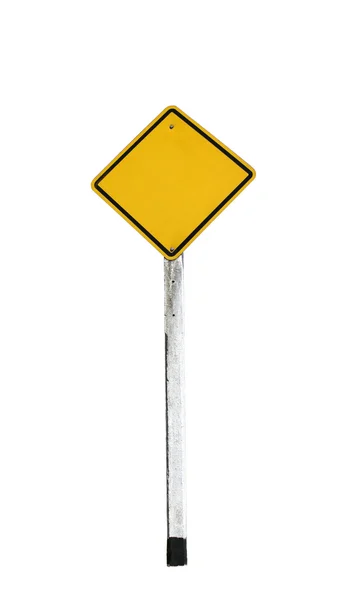 A yellow empty guidepost — Stock Photo, Image