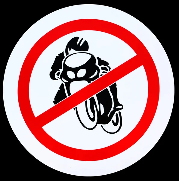 Kein Motorradschild — Stockfoto